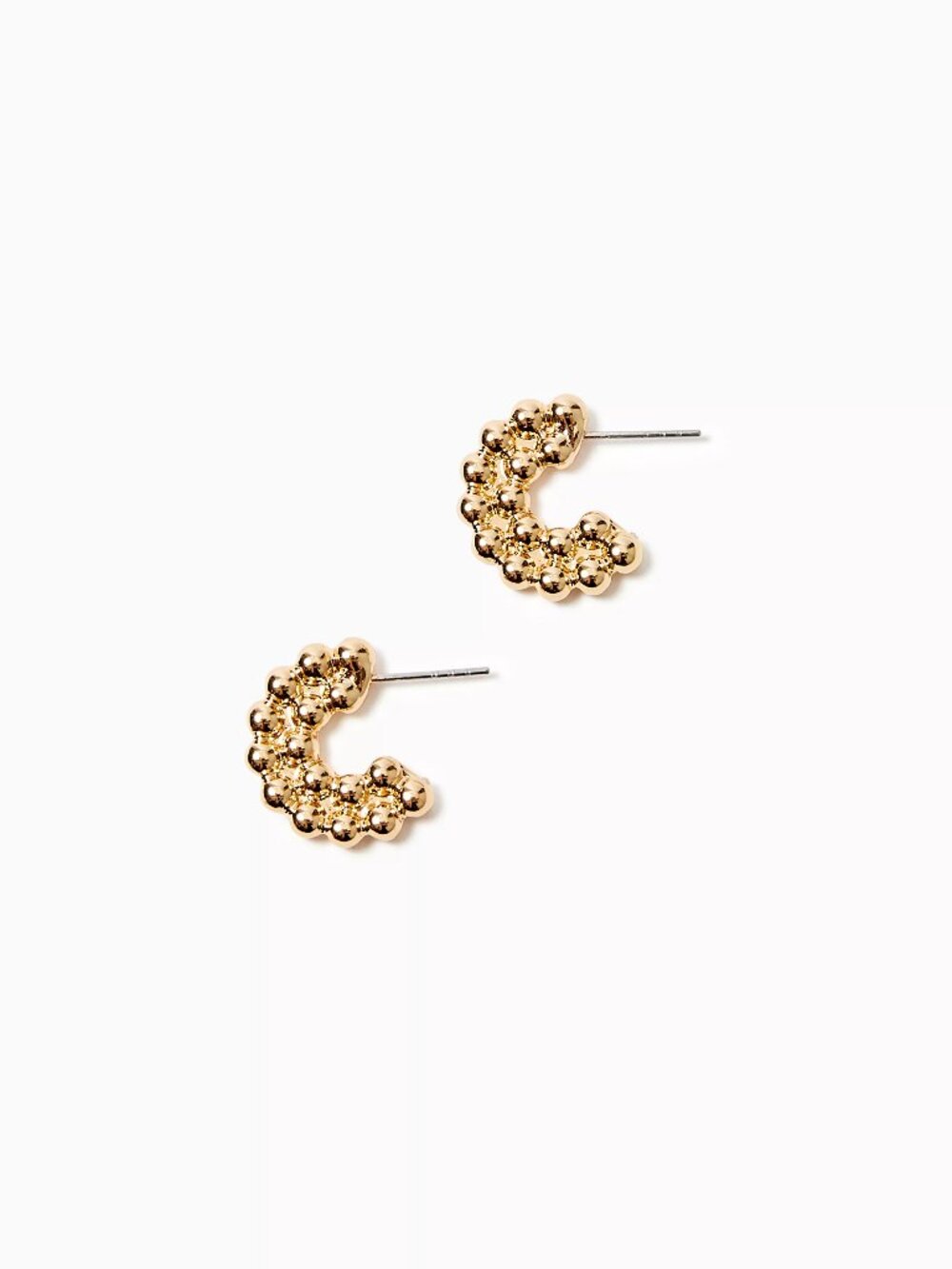 Lilly Pulitzer Worth A Look Small Hoop Gold Metallic Earrings